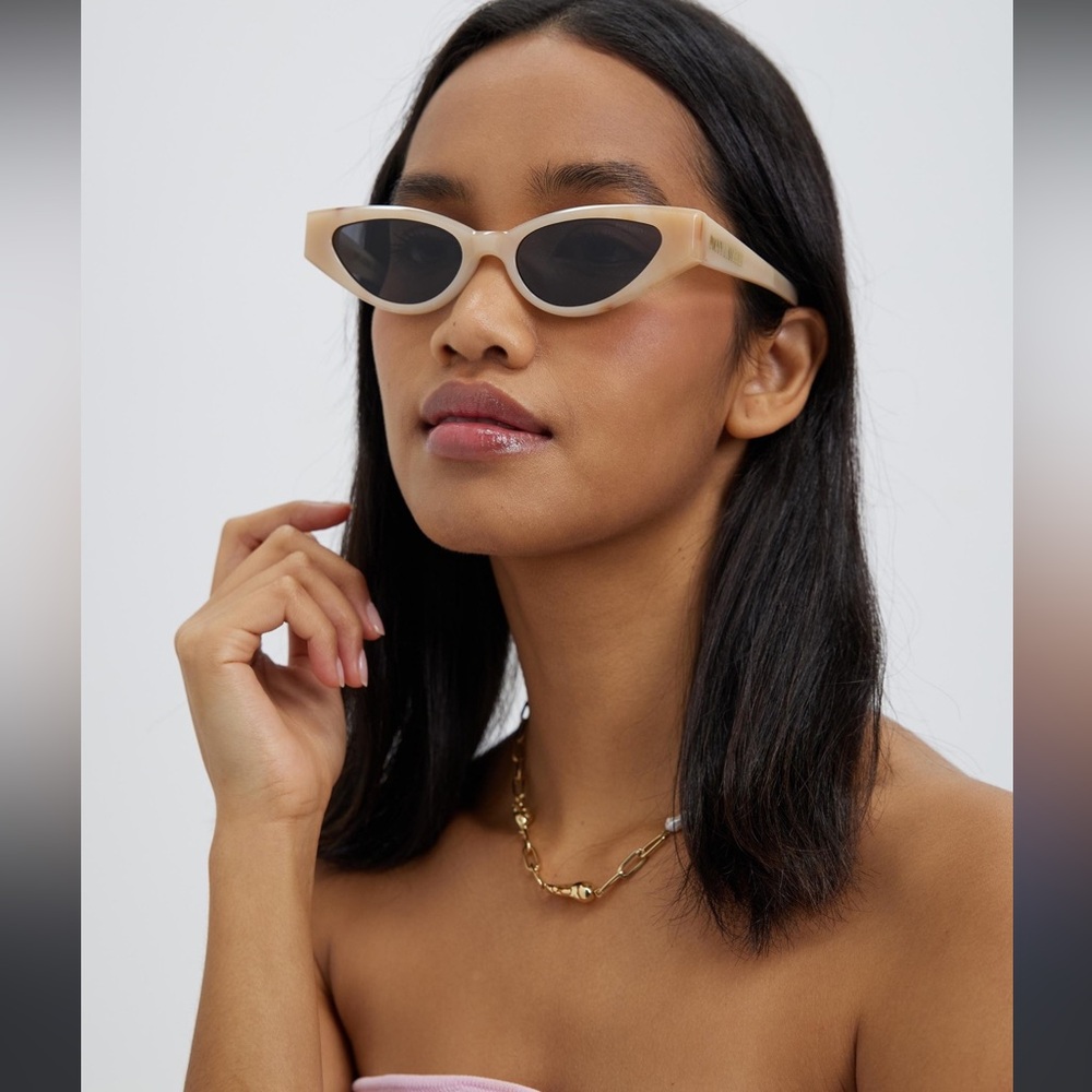 Poppy Lissiman Linda BYL Women's Black and Yellow Sunglasses
